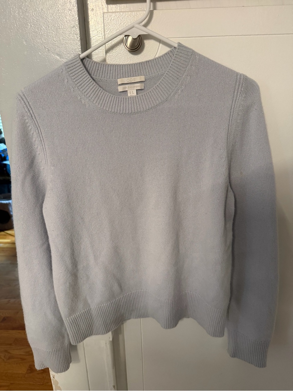 COS 100% Cashmere Icy blue Crewneck Sweater